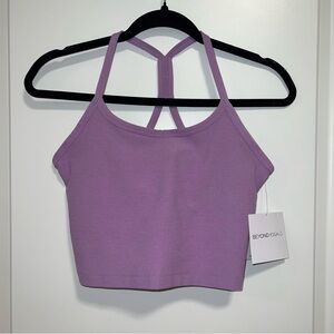 Beyond Yoga Spacedye Slim Racerback Cropped Tank Built-In Bra NWT Size Medium